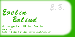 evelin balind business card