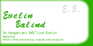 evelin balind business card